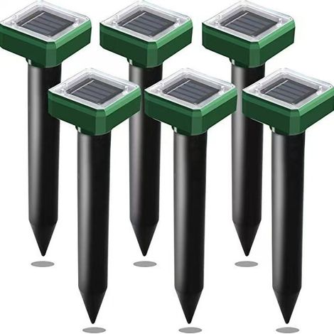 Sollbry 6 pièces Répulsifs Solaires Anti-Taupes,Répulsif Contre Les Taupe,Répulsif Contre Les campagnols, Répulsif à ultrasons,Répulsif Solaire Contre Les (1/5)