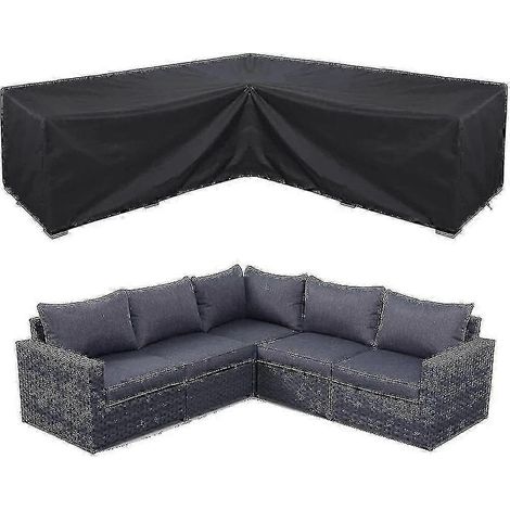 Housse imperméable pour canapé d'angle, ensemble de mobilier de jardin, housse pour canapé d'angle modulable d'extérieur, 215 x 215 x 87 cm (1/4)