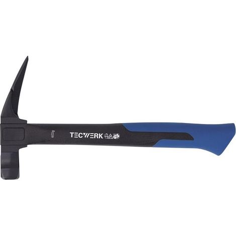 Marteau à latte tête-G.600g m.Aimant strié noir laqué.TECWERK