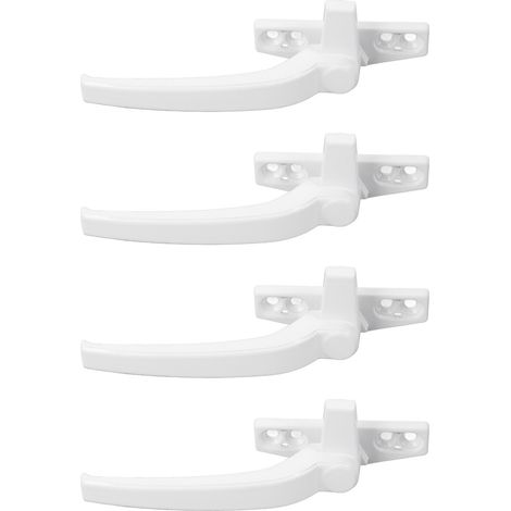 Poignée de fenêtre en alliage d'aluminium pour matériel de verrouillage de sécurité à battant externe ouvert et plat, blanc droit (1/5)