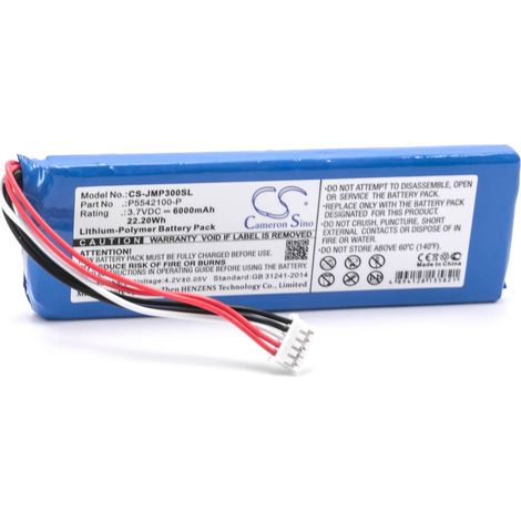 vhbw Batterie compatible avec JBL Pulse 3, APPUESE3, 2017DJ1714 haut-parleurs, enceintes portatives (6000mAh, 3,7V, Li-polymère) (1/2)