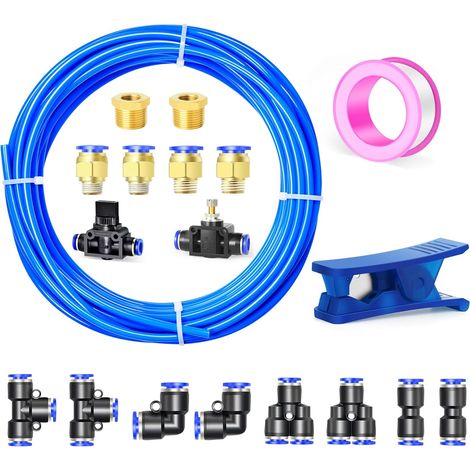 8mm od bleu 10 mètres nylon tuyau d'air pneumatique Kit tuyau pour système de freinage de transfert de fluide (1/5)