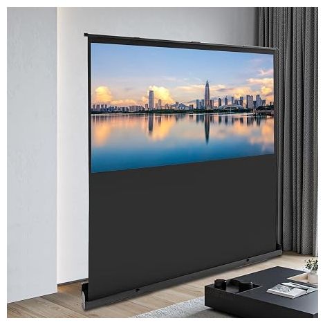 Pull-up Écran de projection 80 pouces 16:9 Mobile Business et home cinéma Projecteur portable 4K et 8K Ultra écran de projecteur Écran de projection au sol, 170 x 100 cm, Pas de montage nécessaire (1/5)