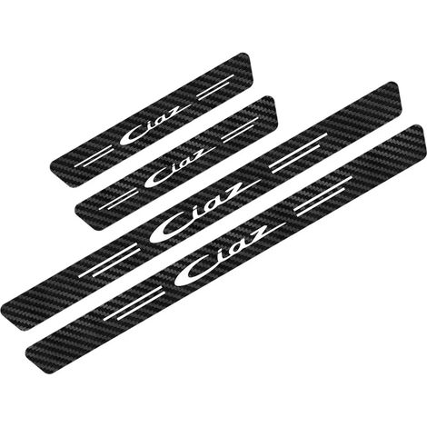 (Noir et blanc,pour Ciaz) Autocollants de seuil de porte pour Suzuki Swift,Ignis,Jimny,Celerio,Baleno,Grand Vitara,Ciaz,Equator,Ertiga,Samurai,S-Cross,SX4 et Alto (1/3)
