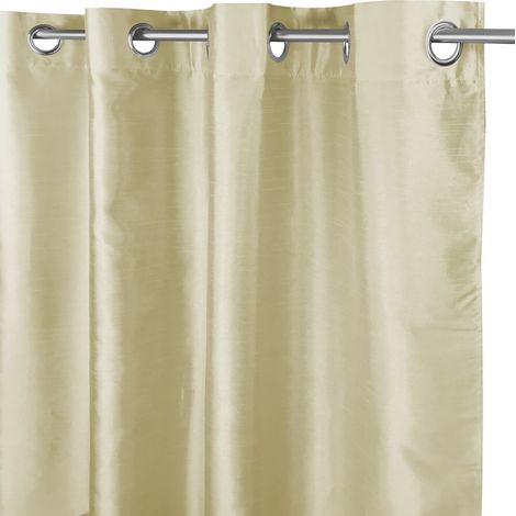 TENDA SHAY in tinta unita BEIGE PANNA cm. 140X290 CONFEZIONATA (1/4)