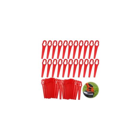 Tagliabordi in plastica rossa, confezione da 60, lame di taglio in plastica, accessori per tosaerba in plastica, lame di ricambio in plastica per tagliabordi H150 (1/5)