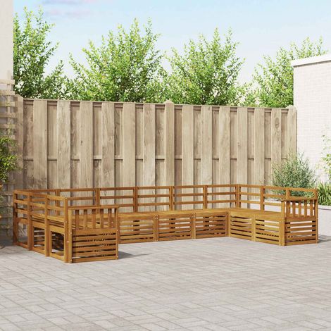 vidaXL Ecksofa Set 10 pcs Natur (1/5)