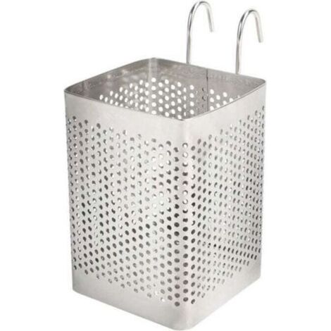 Ensoleille – Égouttoir à couverts mural en acier inoxydable 304 – Dimensions 7 x 7 x 10 cm – Conception creuse pour ventilation et drainage (1/5)