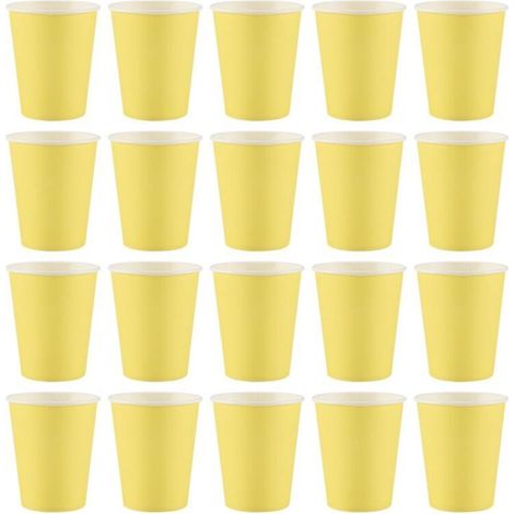 Gobelets En Papier 9 Oz Couleurs Unies Pour Anniversaire Fête Vaisselle Jetable