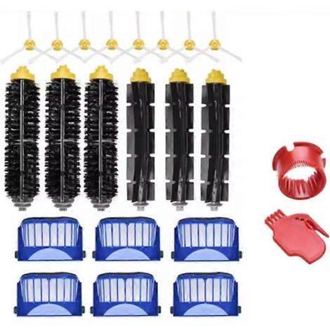 Lot de 22 filtres pour brosse principale et latérale compatibles avec les aspirateurs iRobot Roomba 675, 670, 665, 690, 692, 694, 671, 677, 650, 655 et 614. (1/5)