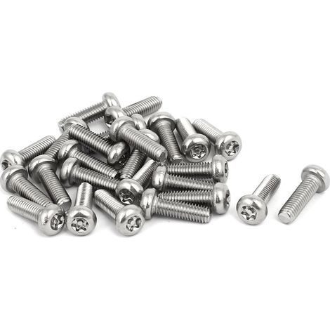 25Pcs M5x16mm Vis Inviolable Tête Bombée Torx Bouton Sécurité (1/3)