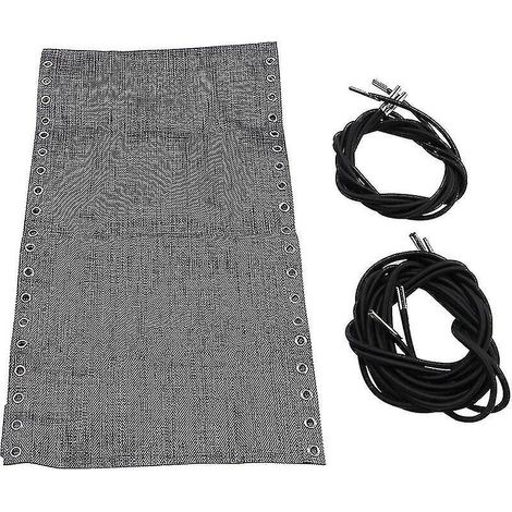 Housse de rechange pour fauteuil inclinable zéro gravité - Housse de rechange avec cordes - Housse de réparation pliable pour jardin, piscine, pelouse - Noir et gris (1/5)