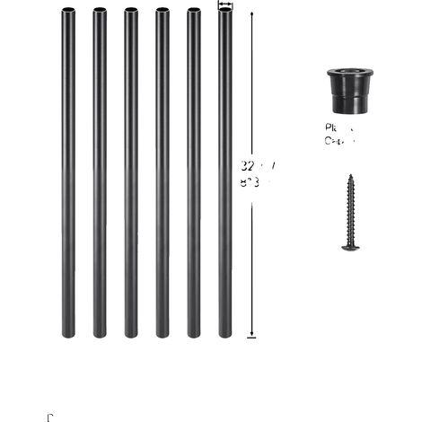 Balaustres para escaleras, paquete de 101, diseño de tubo redondo, 51 piezas, 32 pulgadas (1/2)