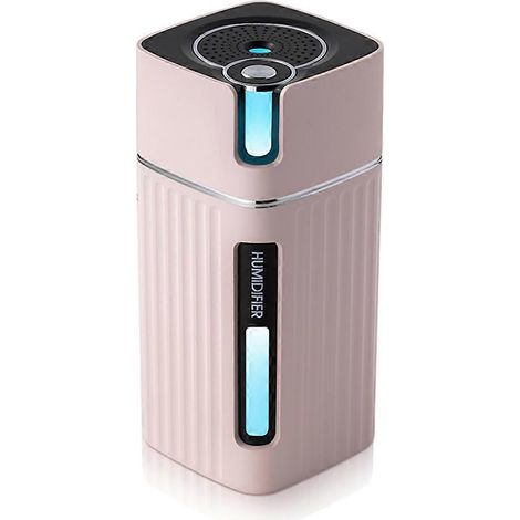 Humidificateur de chambre coloré à brume fraîche, mini humidificateur portable - Rose (1/5)