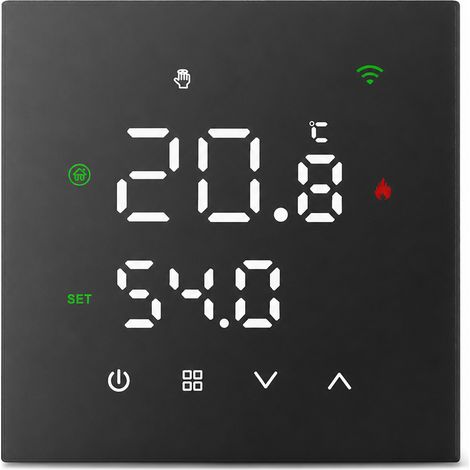 Thermostat pour chauffage au sol hydraulique, noir, 3 A standard, avec sonde de température (1/5)