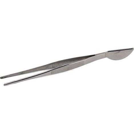Pince à bonsai longue en acier inoxydable avec tête spatule croissant de lune pour aérer le sol et désherber en pot - 58g (1/5)