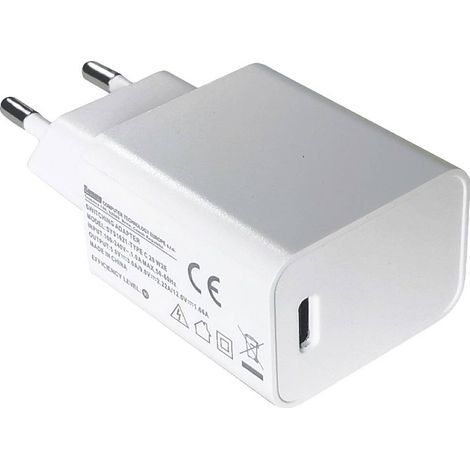 Dehner Elektronik SYS 1621-20 W2E Alimentatore a spina tensione fissa 5 V/DC, 9 V/DC, 12 V/DC 3 A 20 W USB Power Delive