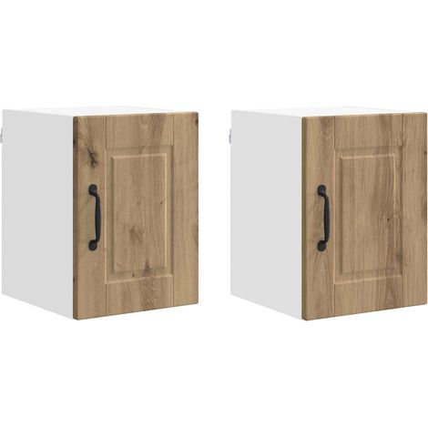 Maison Exclusive - Armadietto a muro PORTO 2 pz Rovere artigianale (1/5)