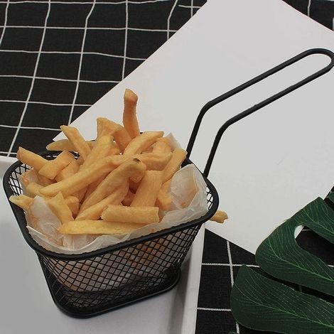 Panier à frites en acier inoxydable Panier à frites Panier de cuisine Outils de friture Passoire Panier de friteuse Cuisine Passoire Outils de cuisine (1/5)