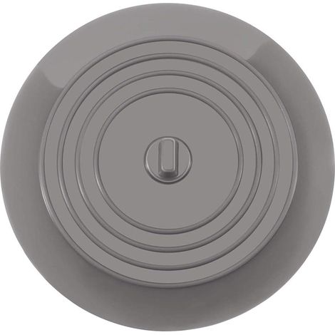 Quattro tappi di scarico universali in gomma siliconica da 15 cm, adatti per cucine, bagni, lavanderie, box doccia, coperture per vasche da bagno, ecc. (grigio) (1/5)