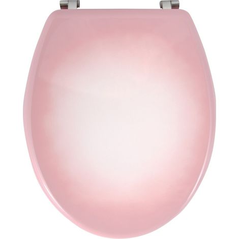 Asiento de inodoro MDF rosa - Bisagras de acero inoxidable MSV