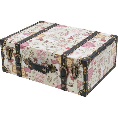 HMF VKO105 Holzkoffer im Vintage-Design, Barock, 44 x 32 x 16 cm (1/5)