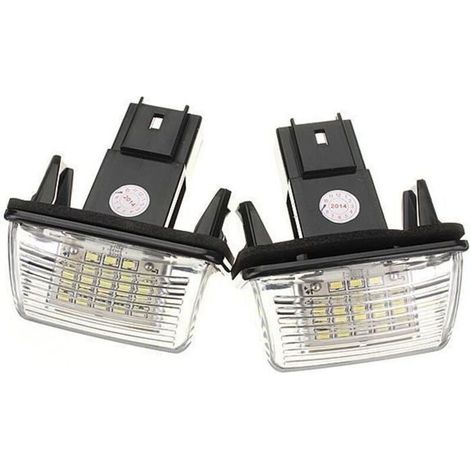 2 x LED Feux plaque d\'immatriculation eclairage pour Peugeot 206 207 308 407 306 Citroen