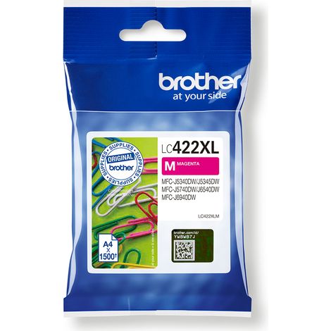 Cartouche Brother LC422XL haute capacité magenta pour imprimante jet d'encre