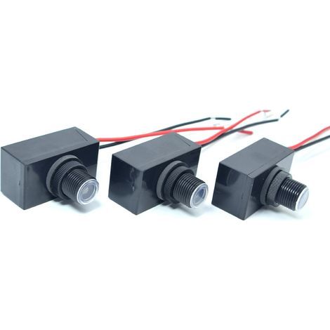 ALOVEZ Interrupteur Crépusculaire 120V-227V avec Détecteur de Lumière - Lot de 3 Capteurs Étanches pour Éclairage Extérieur (1/5)