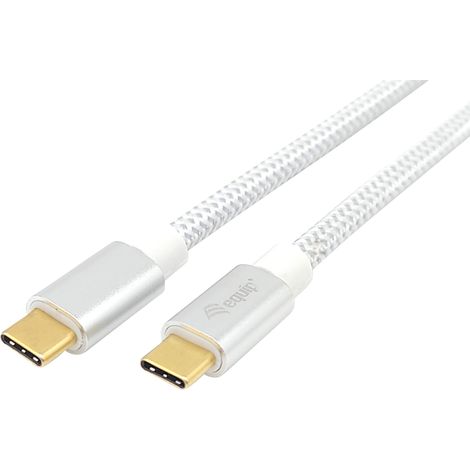 EQUIP USB-C Kabel 128355 PD100W 4K 60Hz 10Gbps 0,5m weiß