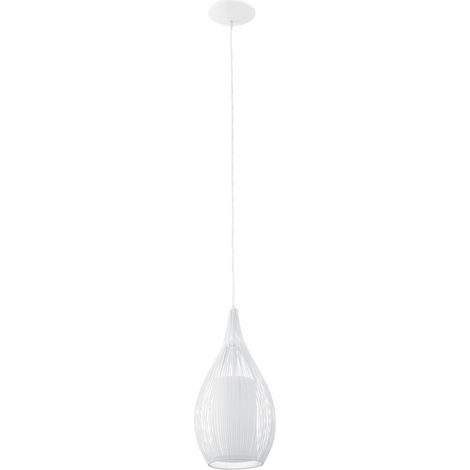 Eglo Pendelleuchte Razoni E27 Ø 19cm weiß