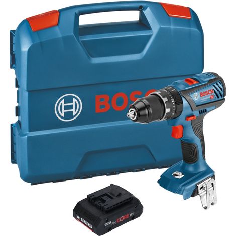 Perceuse-visseuse à percussion sans fil Bosch GSB 18V-28 Professional 18 V 63 Nm + 1 batterie ProCore 4,0 Ah + chargeur + mallette L-Case