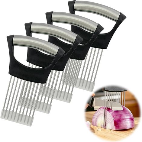 Tranche Oignon Avec Housse de Protection, Guide de Découpe Légumes avec Couvercle de Protection, Coupe Oignon Manuel, Porte Légumes pour Tranches Uniformes, Accessoire Cuisine (1/5)