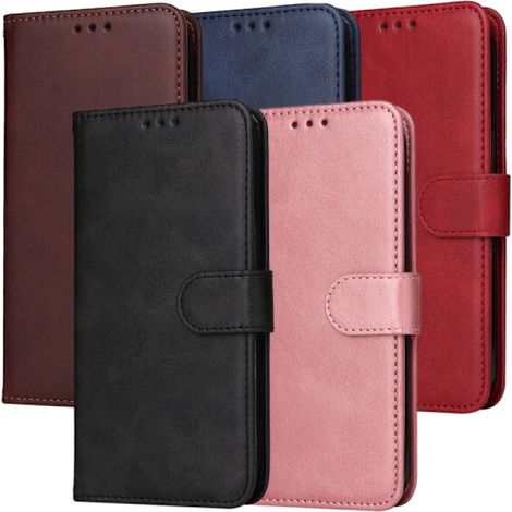 Custodia a portafoglio in pelle PU per cellulari SKALO e Xiaomi Redmi Note 14 Pro 5G - Disponibile in diversi colori, incluso il nero.