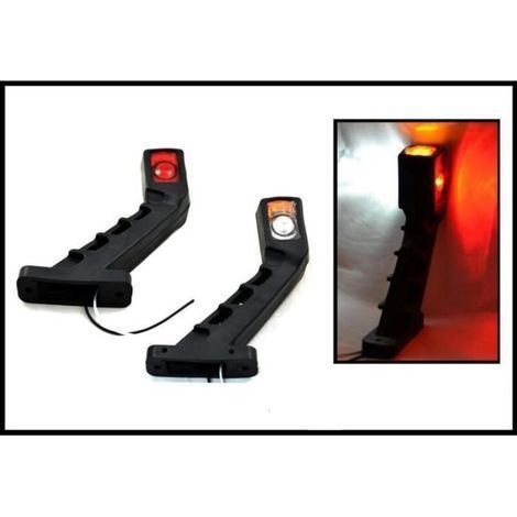 pair 2x 12V 24V LED ROUGE BLANC ORANGE FEUX DE GABARIT CAMION CARAVANE REMORQUES (1/4)