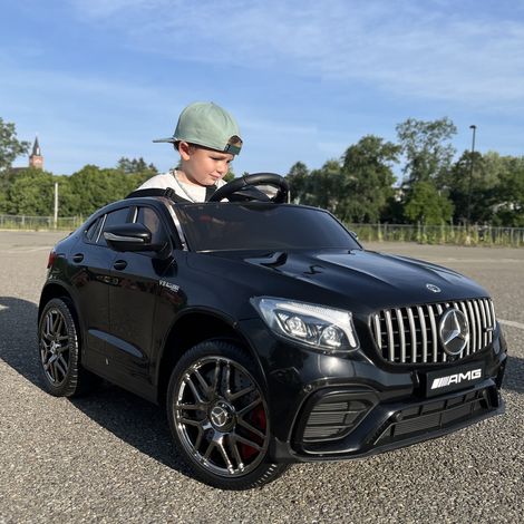 Mercedes Elektro-Kinderauto für Kinder von 3 bis 5 Jahren, mit Sicherheitsgurt und Fernbedienung, schwarz (1/5)