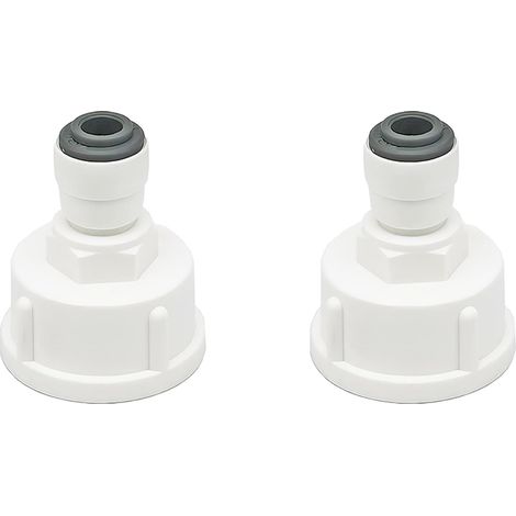Set di 2 raccordi per tubi flessibili dell'acqua del frigorifero, connettore rapido da 1/4" convertito in femmina da 3/4", doppia guarnizione, connettori rapidi per filtro dell'acqua