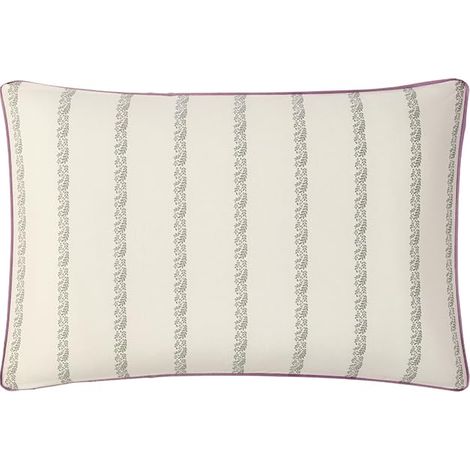 Taie d'oreiller imprimée en Percale de Coton, Jardin Secret, 50 x 75 cm, Blanc (1/5)
