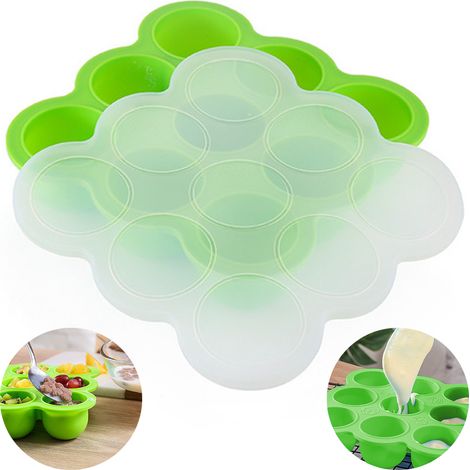 Moule En Silicone - 9 Compartiments - 70 Ml Par Cavity - Pour Aliments Bébé Congélation Stockage Micro-ondes Four Lave-vaisselle - 1 Pièce (1/5)
