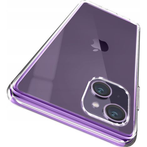 Custodia per Apple iPhone 14 Plus in silicone trasparente + vetro (1/5)
