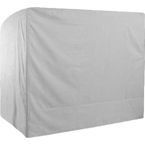 Wasserdichte Schutzhülle für 3-Sitzer-Gartenschaukeln, 220 x 125 x 175 cm, 210D Oxford-Gewebe, UV-beständig, Schutzhülle für Gartenschaukeln – Grau (1/4)