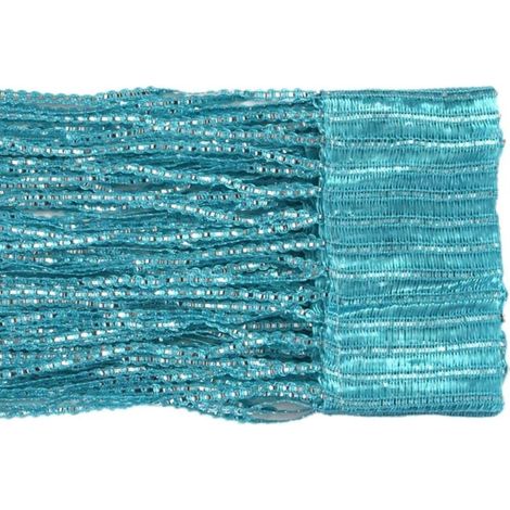 Rideaux à pompons 100 x 200 cm, cloisons à pompons, adaptés aux portes, fenêtres, maison, décoration, événements, décoration (couleur hu) (1/5)