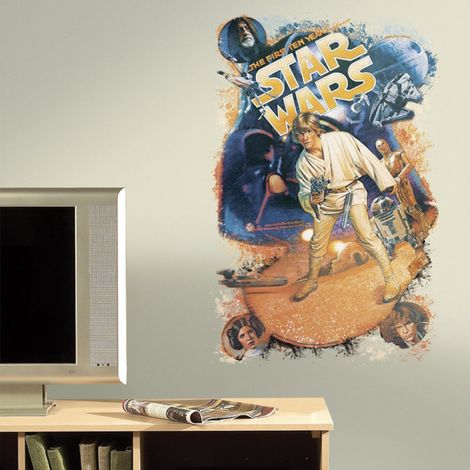 STAR WARS RETRO - Stickers repositionnables géants Rétro Star Wars 89x57 (1/3)
