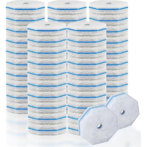 50 recharges de brosses WC jetables, compatibles avec la plupart des brosses WC, pour un nettoyage facile de la salle de bain (1/5)