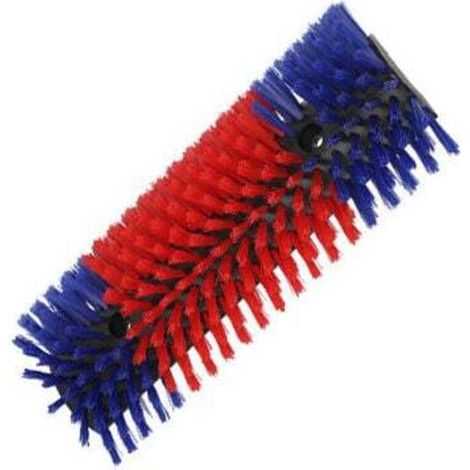Brosse à gratter XL, Brosse à bétail, Brosse à Poils, Rouge, Bleu, 43.5x19.2cm, Polyamide, veaux, bovins, Chevaux, pour l'intérieur et l'extérieur (1/4)