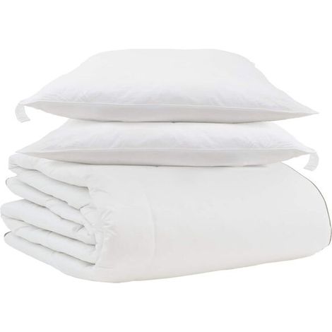 Ensemble de couette d'hiver en duvet de canard (avec oreiller), trois pièces, blanc, duvet de canard (1/5)