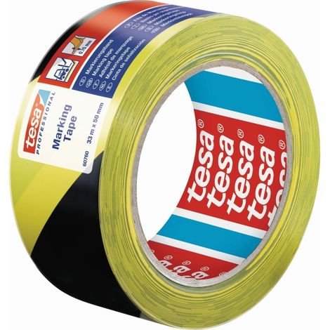 Cinta adh 50mmx 33mt señalizacion pvc ne/am tesatape (1/4)