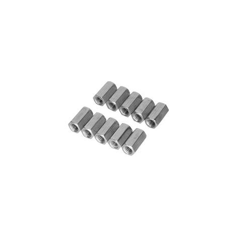 10 pièces écrou à tige longue, manchon Hexagonal, attaches filetées (M6 25)