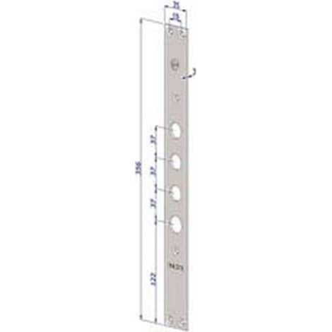 1PZ FRONTALE PER SERRATURE PORTE BLINDATE IN ACCIAIO INOX INTERNO 37 FR2500 - (FR2500XAI37)