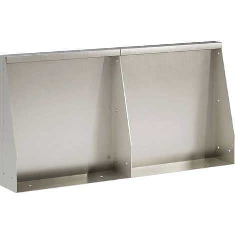 Retaining Wall 2 pcs 40 x 12 x 40 cm Stainless Steel Silver vidaXL